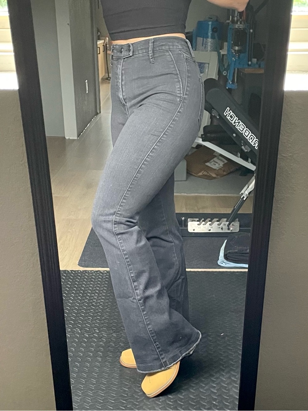 Fashion Nova Black High-Rise Flare Jeans